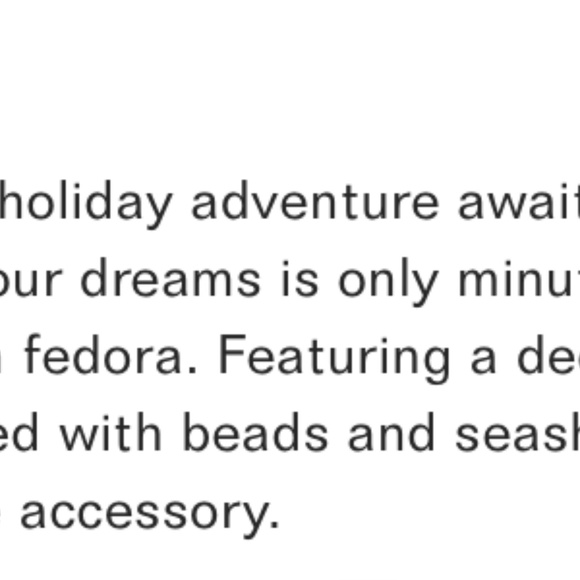 Lack of Color - Seashells Fedora - NWT - Picture 9 of 10